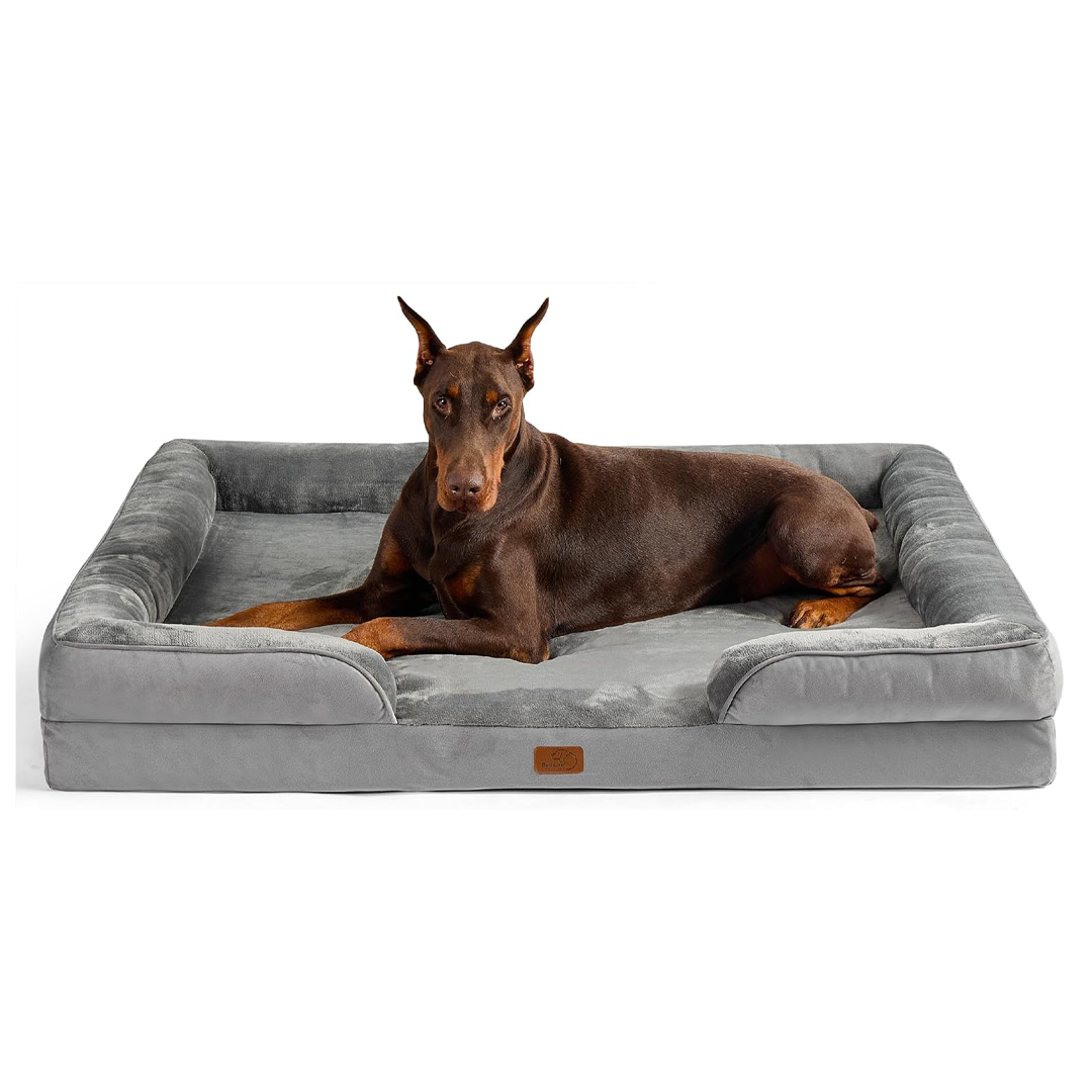 Orthopedic Dog Bed with Waterproof Liner & Washable Cover | Memory Foam Pet Sofa Bed