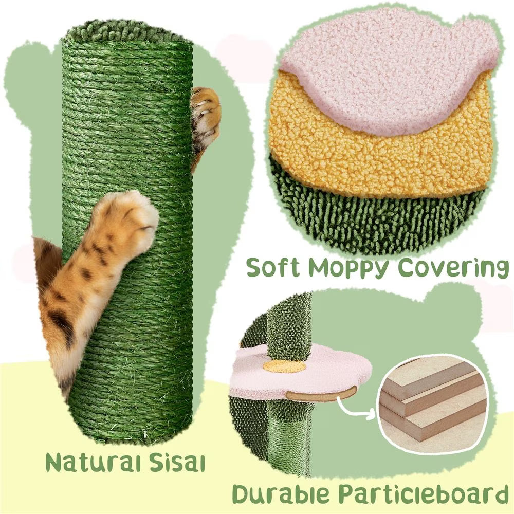 Oasis Cat Tree Tower with Scratching Posts & Cozy Condos
