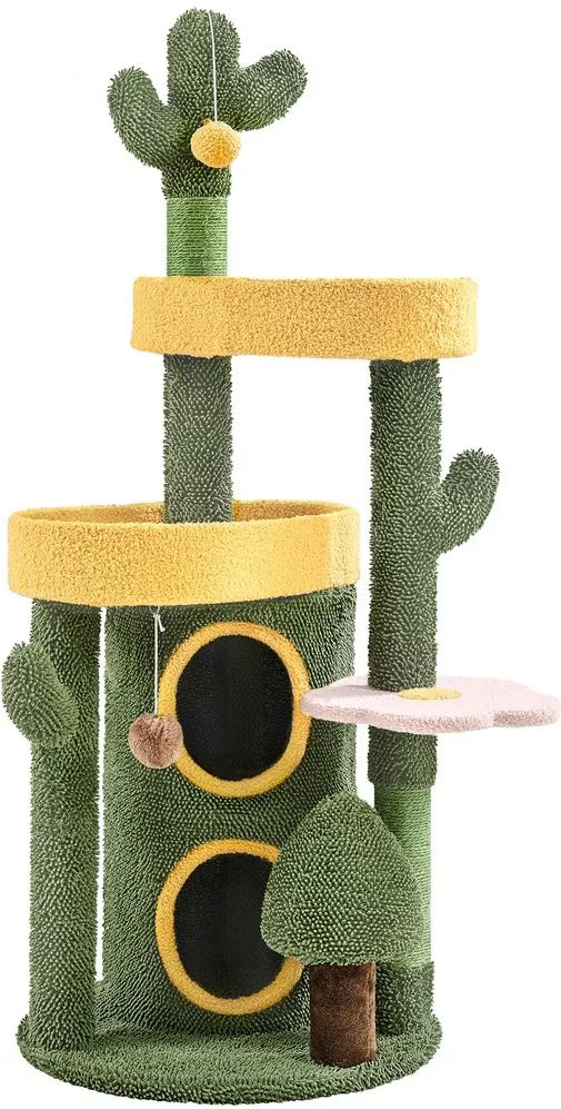 Oasis Cat Tree Tower with Scratching Posts & Cozy Condos