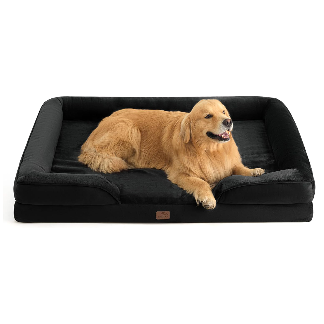 Orthopedic Dog Bed with Waterproof Liner & Washable Cover | Memory Foam Pet Sofa Bed