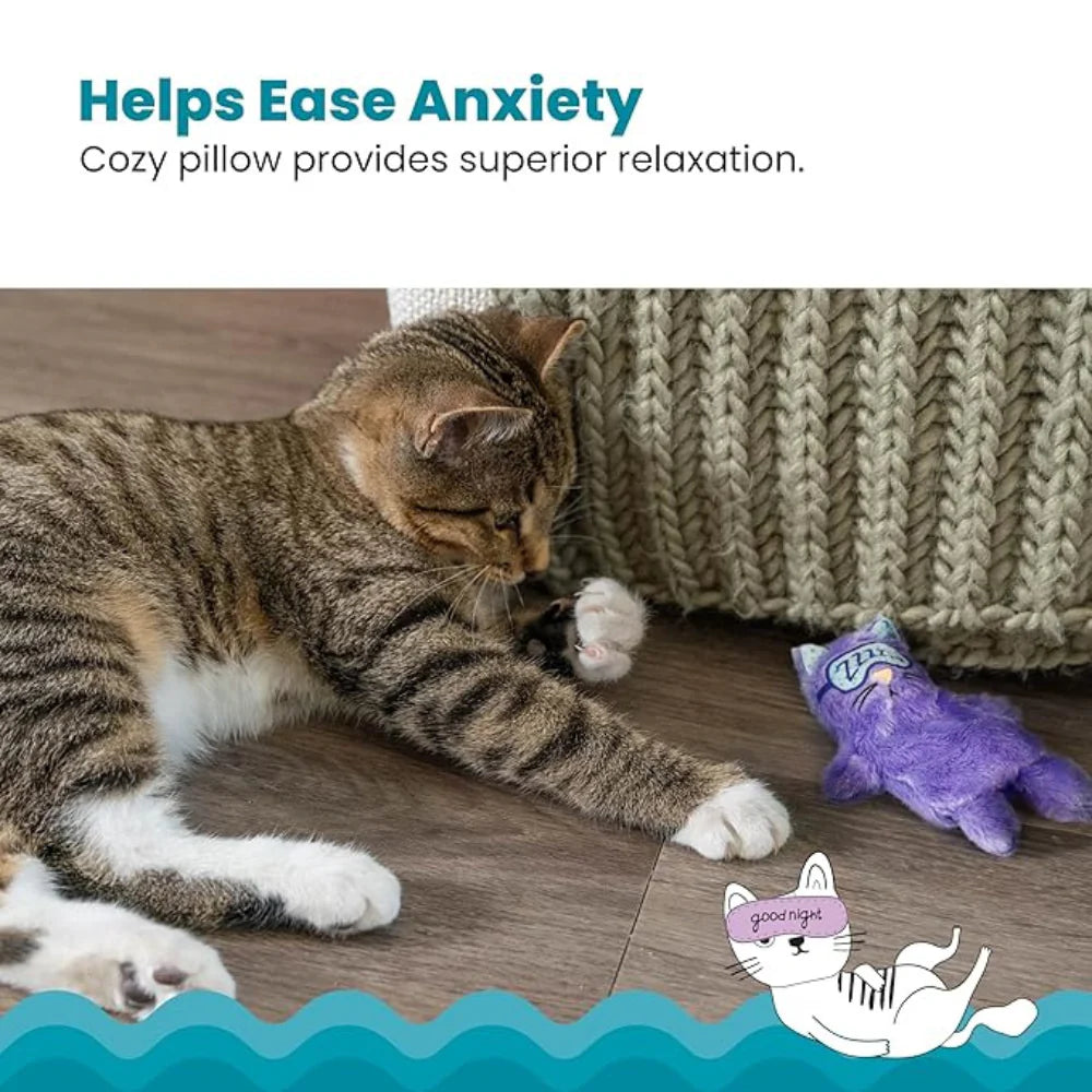 Ultimate Calming Cat Pillow Anxiety Relief Toy, Soft Plush Toy for Relaxation & Sleep, Anxiety Relief Snuggle Pillow & Warm Companion