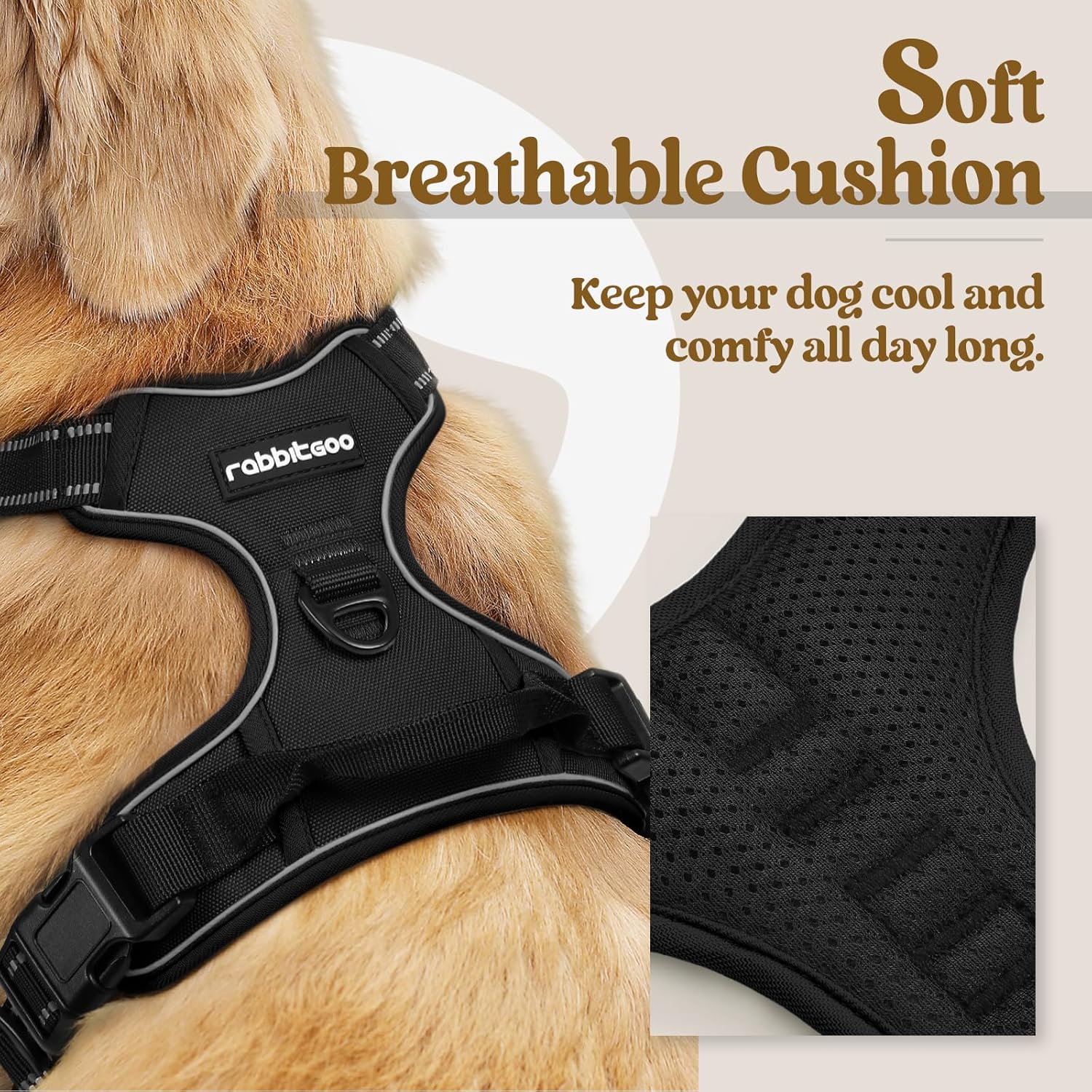 No-Pull Adjustable Dog Harness with Reflective Straps