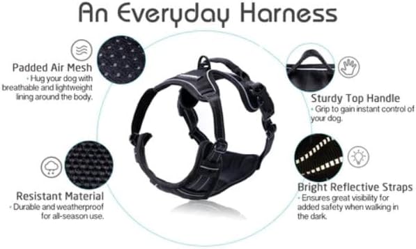 No-Pull Adjustable Dog Harness with Reflective Straps