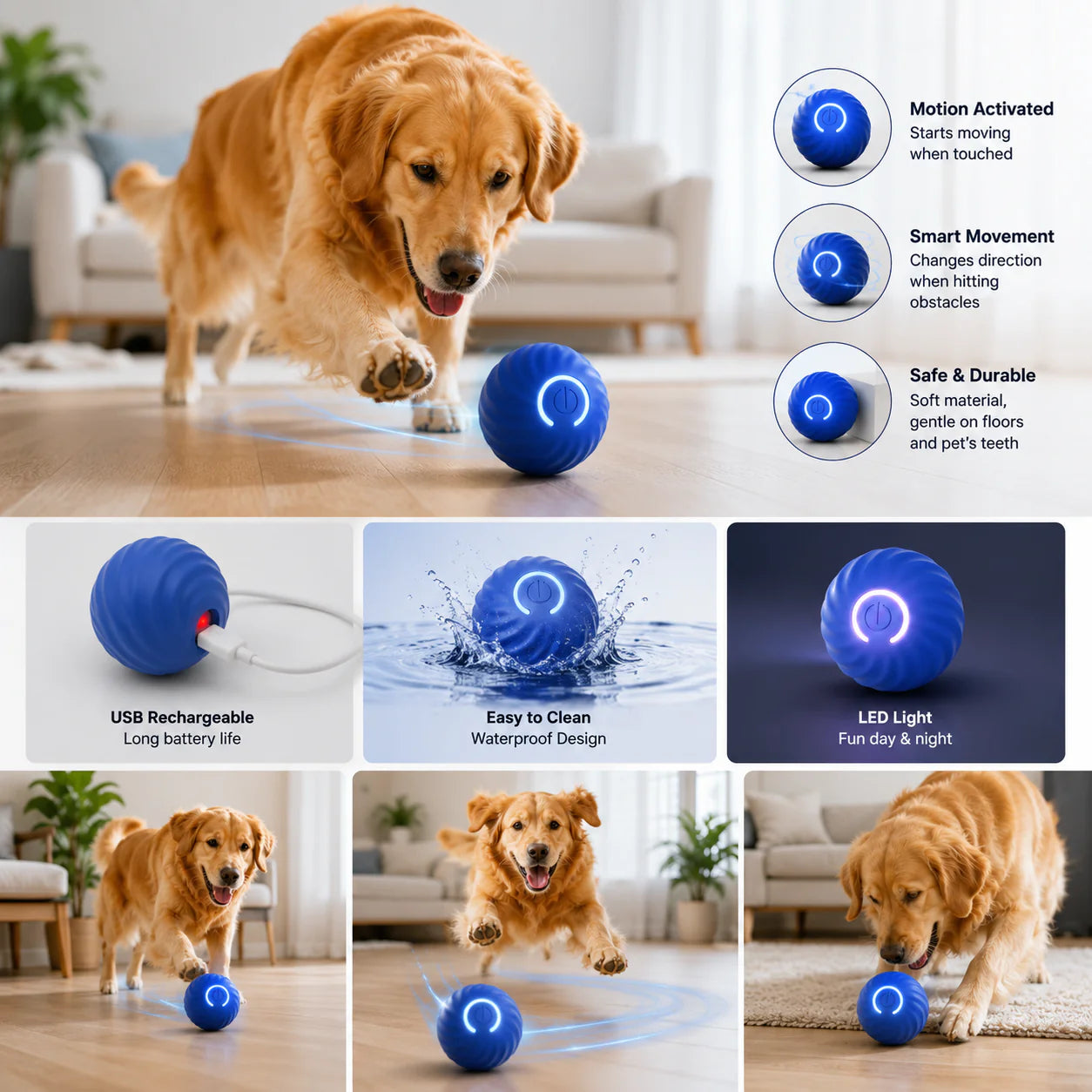 Interactive Dog Ball Toy – Smart Training Ball to Improve Dog IQ & Reduce Boredom