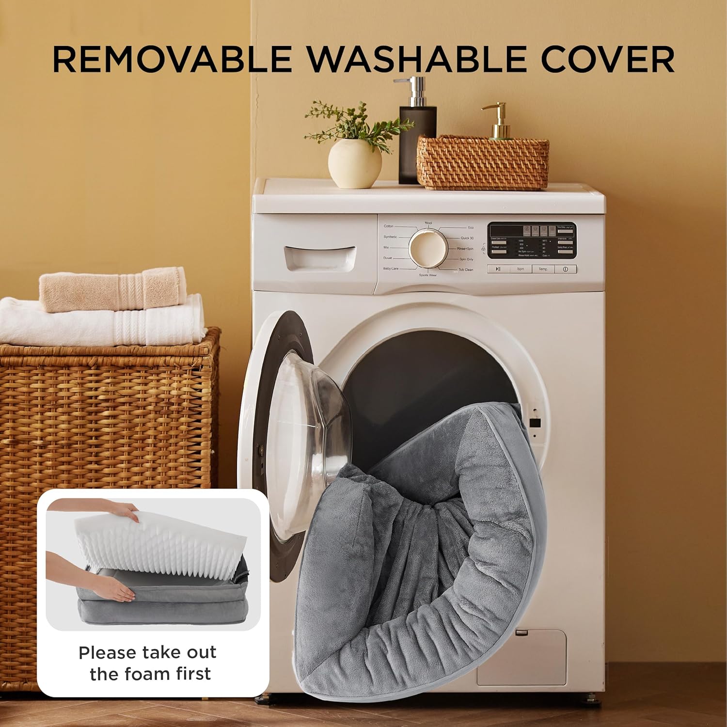 Orthopedic Dog Bed with Waterproof Liner & Washable Cover | Memory Foam Pet Sofa Bed