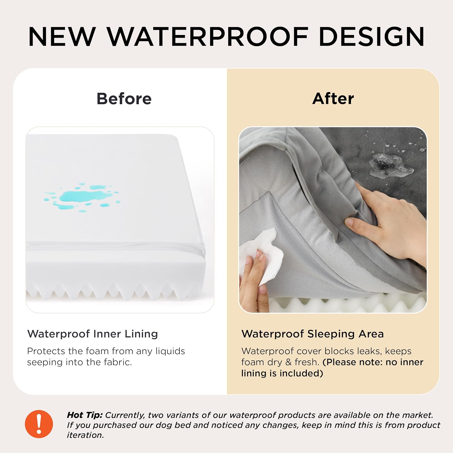 Orthopedic Dog Bed with Waterproof Liner & Washable Cover | Memory Foam Pet Sofa Bed